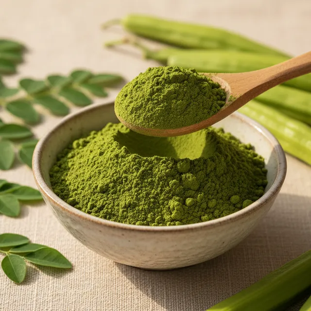 Dehydrated Moringa Leaf Powder — dehydrated food powder by ThermDry